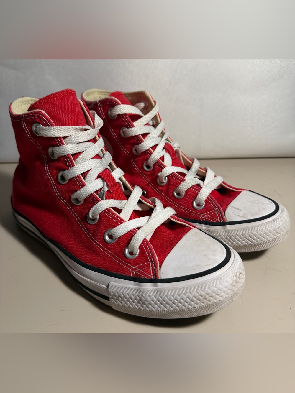 Converse Unisex Chuck Taylor All Star Hi Top Canvas Shoes, Red, US M5 W7